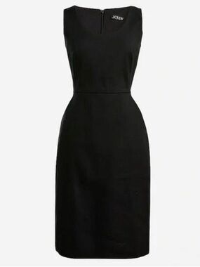 NWT J. Crew Black Scoop Neck Sleeveless Resume Linen Blend Dress, S 4